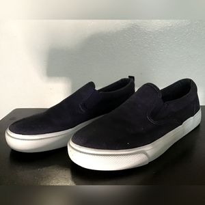 Navy blue canvas slip ons , size 3, Old Navy, like new
